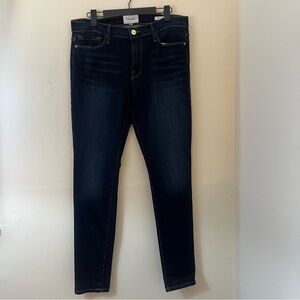 FRAME le skinny de Jeanne dark rinse denim jeans size 30 / 10